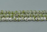 CPB722 15.5 inches 8mm round Painted porcelain beads