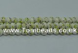 CPB722 15.5 inches 8mm round Painted porcelain beads