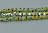 CPB731 15.5 inches 6mm round Painted porcelain beads