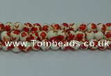 CPB761 15.5 inches 6mm round Painted porcelain beads