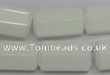 CPB78 15.5 inches 15*25mm column white porcelain beads wholesale