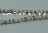 CPB792 15.5 inches 8mm round Painted porcelain beads