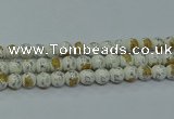 CPB802 15.5 inches 8mm round Painted porcelain beads