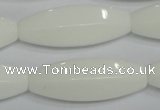 CPB82 15.5 inches 15*40mm rice white porcelain beads wholesale