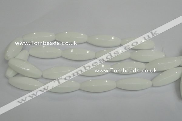 CPB82 15.5 inches 15*40mm rice white porcelain beads wholesale