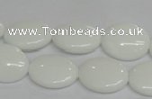 CPB87 15.5 inches 13*18mm oval white porcelain beads wholesale