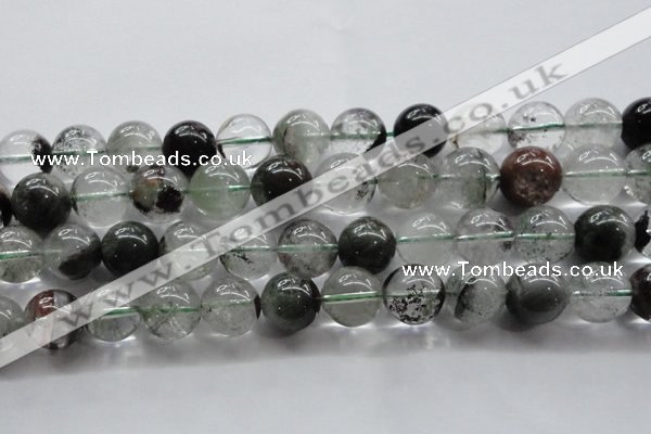 CPC06 15.5 inches 14mm round green phantom quartz beads wholesale