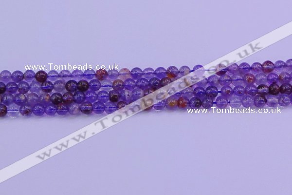 CPC600 15.5 inches 4mm round purple phantom quartz beads