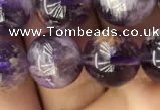 CPC613 15.5 inches 12mm round purple phantom quartz beads