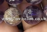 CPC614 15.5 inches 14mm round purple phantom quartz beads