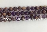 CPC662 15.5 inches 10mm round purple phantom quartz beads