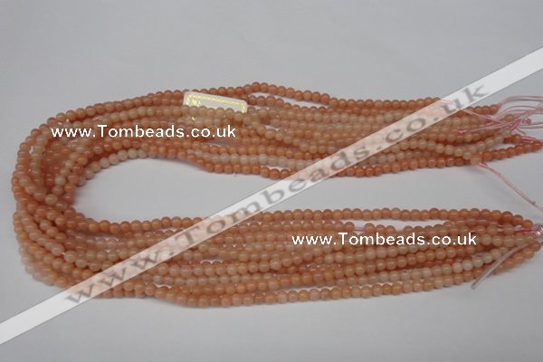 CPE01 15.5 inches 4mm round peach stone beads wholesale