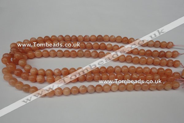 CPE03 15.5 inches 8mm round peach stone beads wholesale