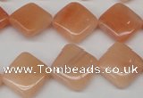 CPE24 15.5 inches 14*14mm diamond peach stone beads wholesale