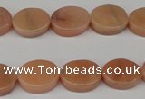 CPE26 15.5 inches 10*14mm oval peach stone beads wholesale