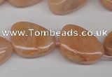 CPE28 15.5 inches 15*20mm teardrop peach stone beads wholesale