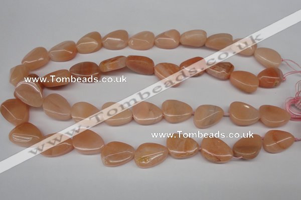CPE28 15.5 inches 15*20mm teardrop peach stone beads wholesale