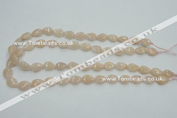 CPI04 15.5 inches 10*14mm flat teardrop pink aventurine jade beads