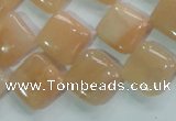 CPI102 15.5 inches 14*14mm diamond pink aventurine jade beads