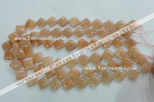 CPI102 15.5 inches 14*14mm diamond pink aventurine jade beads