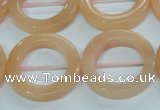 CPI105 15.5 inches 25mm donut pink aventurine jade beads