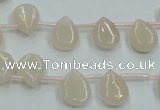 CPI12 15.5 inches 10*12mm top-drilled teardrop pink aventurine jade beads