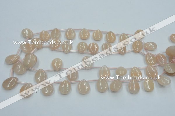 CPI15 15.5 inches 13*18mm top-drilled teardrop pink aventurine jade beads