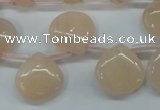 CPI20 Top-drilled 15*15mm flat teardrop pink aventurine jade beads