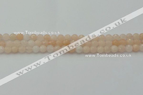 CPI210 15.5 inches 4mm faceted round pink aventurine jade beads