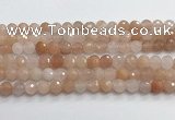 CPI217 15.5 inches 8mm faceted round pink aventurine jade beads wholesale