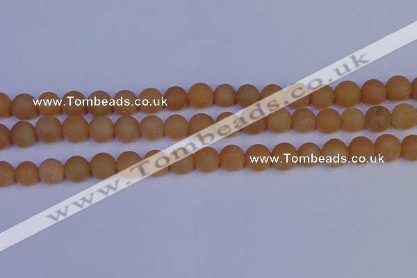 CPI304 15.5 inches 12mm round matte red aventurine beads wholesale