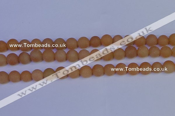 CPI305 15.5 inches 14mm round matte red aventurine beads wholesale