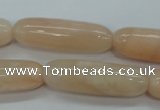 CPI38 15.5 inches 12*40mm rice pink aventurine jade beads