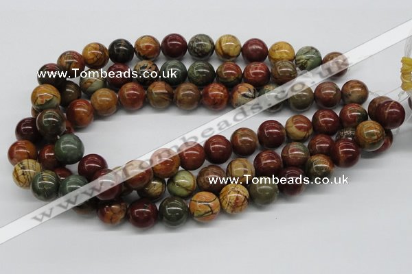 CPJ03 15.5 inches 16mm round picasso jasper beads wholesale