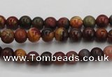 CPJ101 15.5 inches 6mm round picasso jasper gemstone beads wholesale