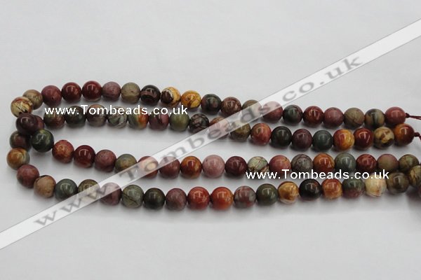 CPJ102 15.5 inches 8mm round picasso jasper gemstone beads wholesale