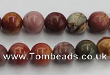 CPJ103 15.5 inches 10mm round picasso jasper gemstone beads wholesale