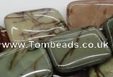 CPJ12 15.5 inches 22*30mm rectangle picasso jasper beads wholesale