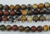 CPJ152 15.5 inches 6mm round picasso jasper gemstone beads