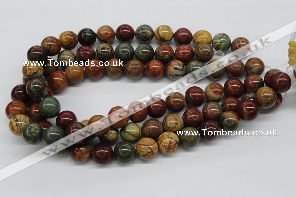 CPJ16 15.5 inches 8mm round picasso jasper beads wholesale