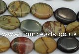 CPJ165 15.5 inches 12*16mm oval picasso jasper gemstone beads