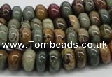 CPJ18 15.5 inches 5*8mm rondelle picasso jasper beads wholesale