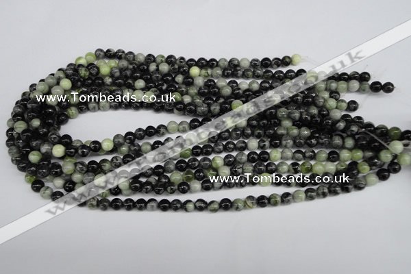 CPJ202 15.5 inches 6mm round green picasso jasper beads