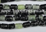 CPJ210 15.5 inches 6*9mm column green picasso jasper beads