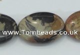 CPJ29 15.5 inches 22*30mm oval picasso jasper beads wholesale