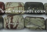 CPJ31 15.5 inches 18*25mm rectangle picasso jasper beads wholesale