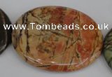 CPJ359 15.5 inches 40*50mm oval picasso jasper gemstone beads