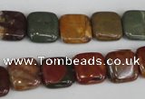 CPJ361 15.5 inches 12*12mm square picasso jasper gemstone beads