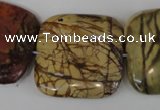 CPJ363 15.5 inches 30*30mm square picasso jasper gemstone beads