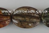 CPJ373 15.5 inches 25*32mm starfruit picasso jasper gemstone beads